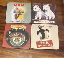 Coaster Retro Advertising- OXO, MARMITE, TEA, WEST HIGHLAND SHORTBREAD