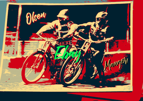 Retro speedway pop art - speedway,