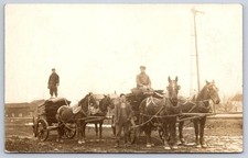 Antique horse drawn wagons
