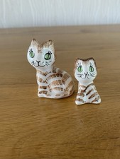 Pair Of Vintage Philip Laureston Devon Pottery Cats Made In UK