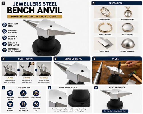 Jewellers steel bench - bench, anvil