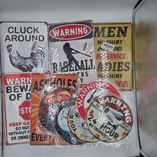 10x Funny Metal Tin Signs