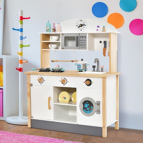Wooden play kitchen - wooden,