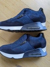 Ash Limited Lenny Blue Lace Suede Double Zip Wedge Trainers Shoes UK 5.5 EU 39 