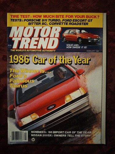 Motor trend february 1986 ford - motor,