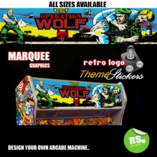 Operation Wolf graphic Arcade Artwork Marquee Stickers Graphic / All Sizes  