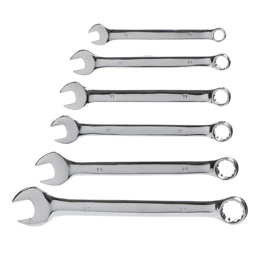 Combination spanner set chrome - combination,