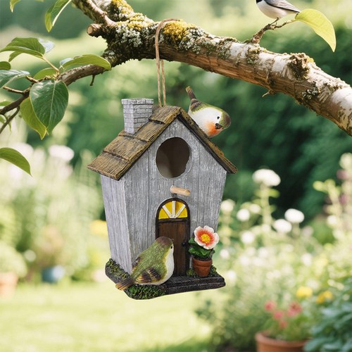 Resin outdoor birdhouse - outdoor,