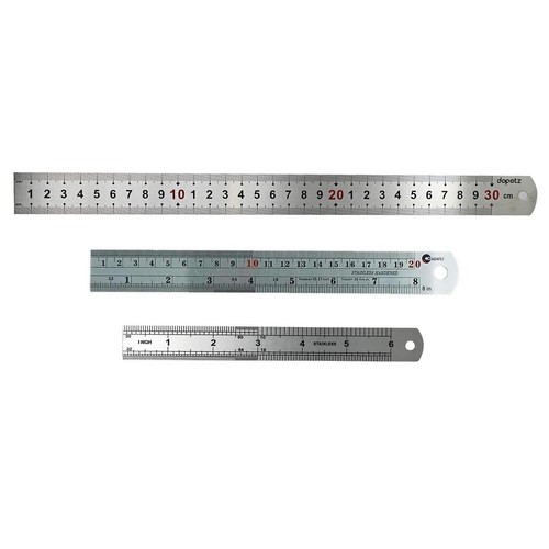 Metal ruler stainless steel - metal,