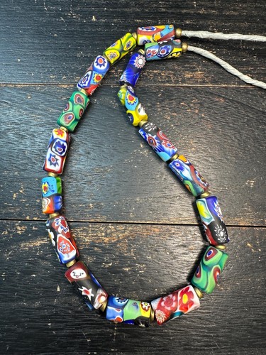 Vintage millefiori glass - glass, bead