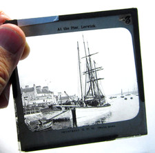 Lerwick Shetland Scotland antique photo magic lantern slide #579