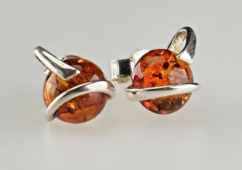 Sterling silver stud earrings - sterling,