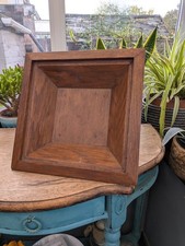 Vintage Art Deco Wooden square oak Bowl 29cm x 29cm 1.590 kg