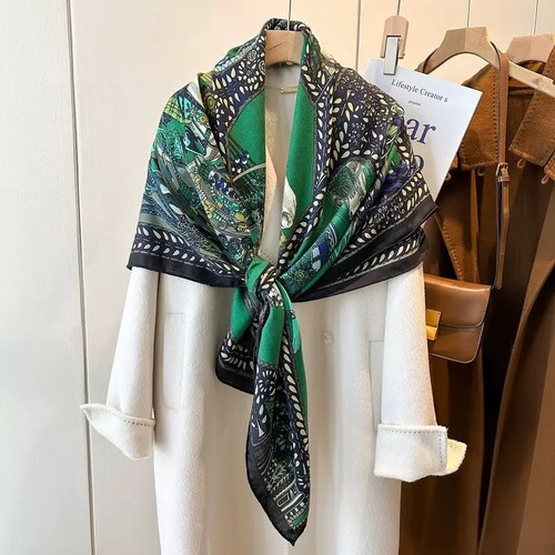 Wool silk scarf - scarf, shawl
