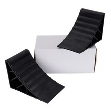 UK 2PCS CARAVAN TRUCK VAN CAR TRAILER MOTORHOME WHEEL CHOCKS BLOCKS HEAVY DUTY