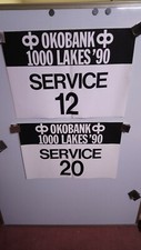 1000 Lakes Rally 1990 Service Vehicle  Decals For # 12 And # 20 Ford RS Cosworth