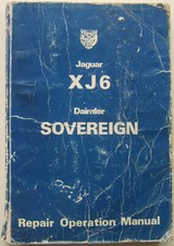 Jaguar XJ6 & Daimler Sovereign Series 2 original Workshop Manual No. E188/4 1978