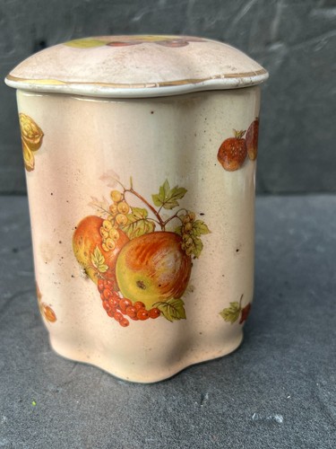Vintage lidded jar canister - jar,