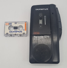 Olympus Pearlcorder S-711 Microcassette Black Voice Recorder VCVA 2 Speed