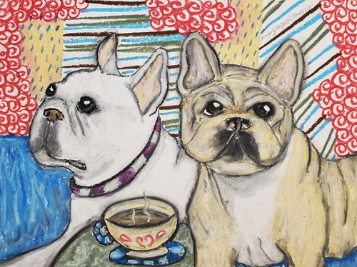 Aceo french bulldog dog pup - aceo,