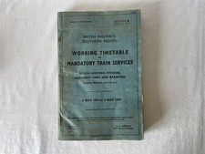 Vintage Railway Working SUBURBAN LINES BR SW Division Time Table Timetable 1975
