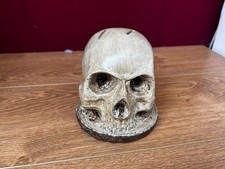 Horror Halloween Skull Shaped Resin Knife Block / Holder in Good Condition