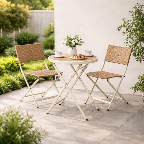 Durable wicker metal bistro - wicker/metal,