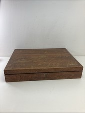 (RefJOH) Large Cutlery Canteen Box With Blank Cartouche