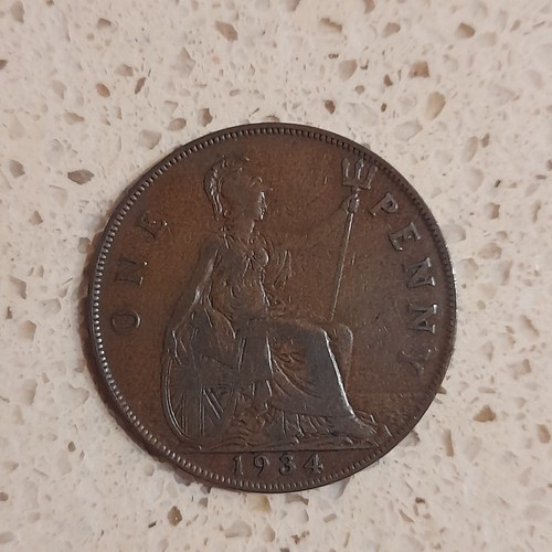 1934 one penny - coin,