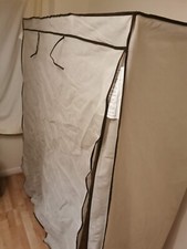 Used Metal & Polycotton Covered Triple Wardr - Grey‼️CASH ON COLLECTION ONLY ‼️