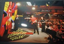 martin adams plays robert thornton during the BDO darts match signed 12x8 photo