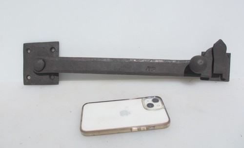 Huge antique iron door latch - iron,
