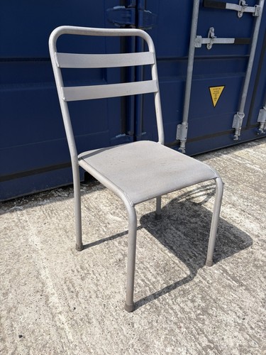 Industrial metal chair - chair, gray