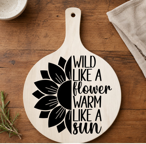 Laser engraved wooden paddle - laser,