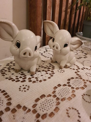 Pair pigs jaffe rose - rose, pig