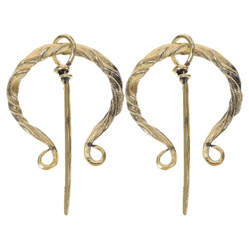 2pcs viking brooch set golden - viking,