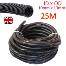 25 Metre pack 10mm x 13mm Split Loom Corrugated Tube Slit Conduit for Cable Wire