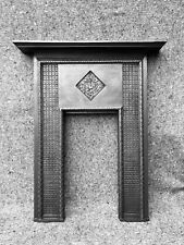 RESTORED ANTIQUE CAST IRON FIREPLACE FIRE SURROUND / INSERT VICTORIAN EDWARDIAN