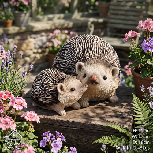 Hedgehog with baby - with,