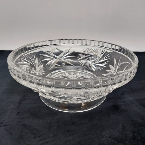 Clear crystal bowl - crystal, footed