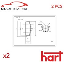 BRAKE DRUM PAIR SET REAR HART
