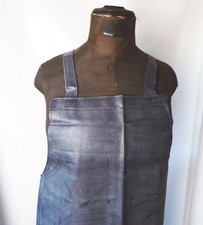 Old Rubber Apron Work Protection Gray GDR Vintage