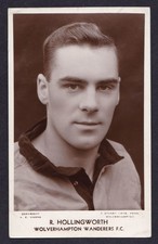 WOLVES 1930s Real Photographic P/U Football Postcard By Magna REG HOLLINGWORTH