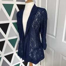Nwot Next Navy Lace Blazer Style  Jacket , Cover Up, Size 14