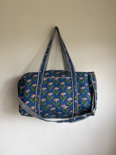 Block printed quilted cotton - quilted,