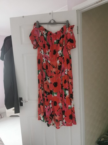 Womans red floral off - womans,