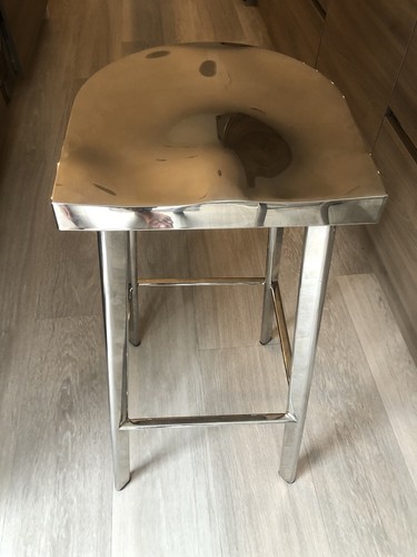 Aluminium bar stools - aluminium,
