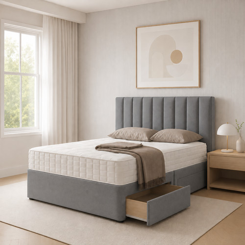 Plush divan bed set with - plush,