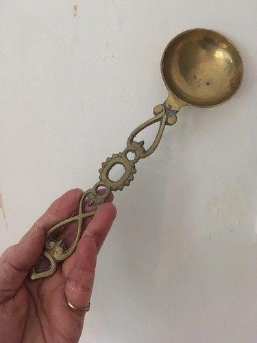 Vintage brass lovespoon welsh - brass,
