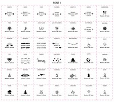 Personalised Handmade By Laser Rubber Mini Stamps - 42 Designs - 5 Fonts